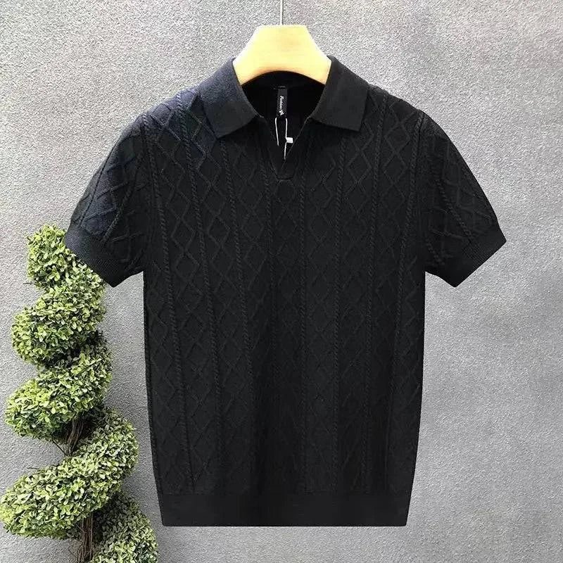 Men's Diamond Knit Polo Shirt