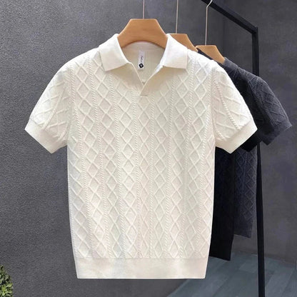 Men's Diamond Knit Polo Shirt
