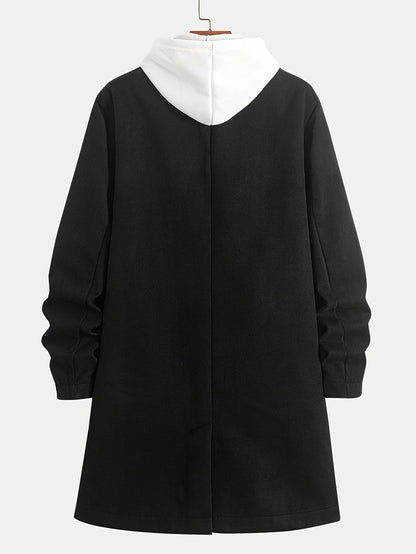 Men's Double-Breasted Wool Blend Trench Coat
