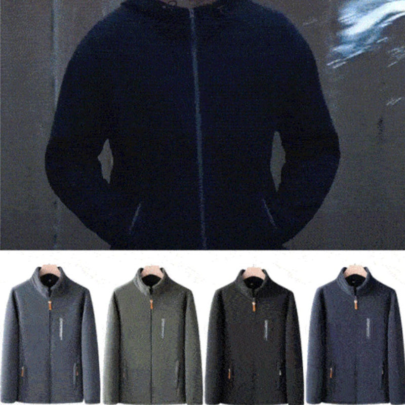 Men's Double-Sided Fleece Jacket for Winter Coats