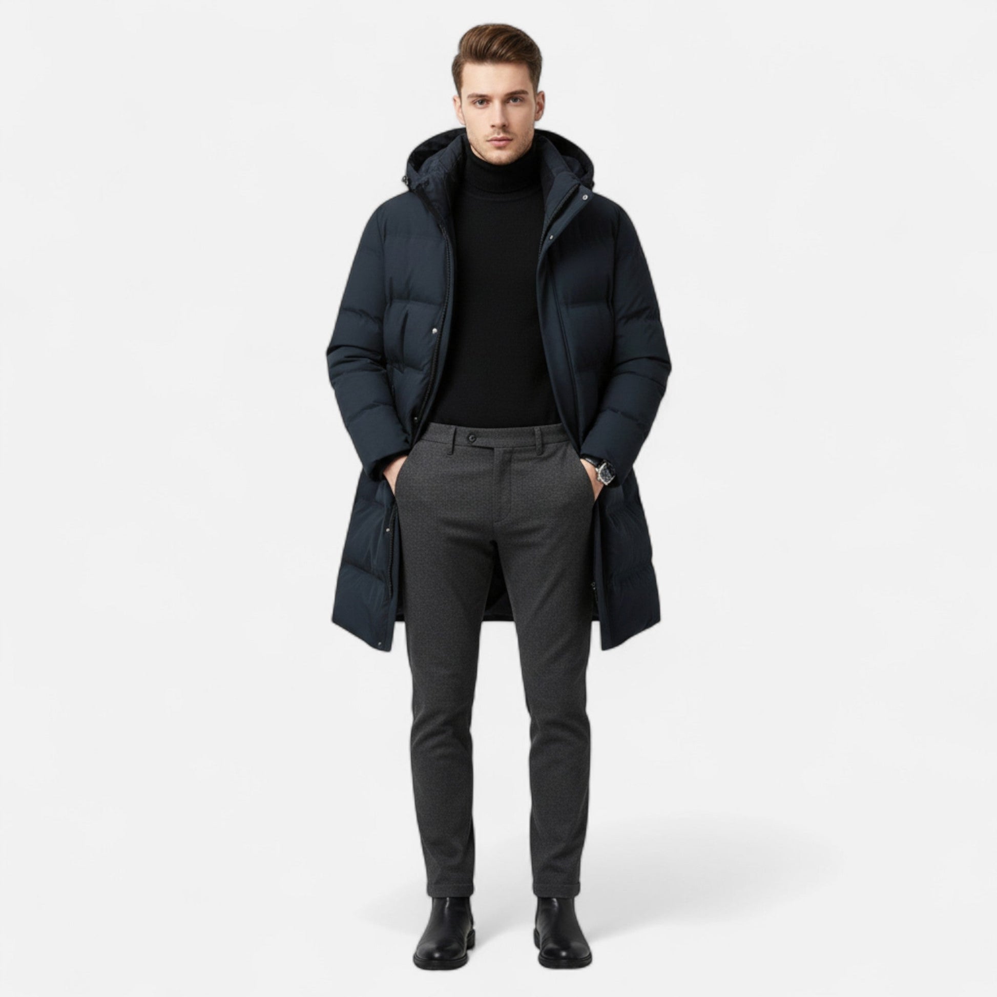 Men's Down Insulated Winter Coat Parka