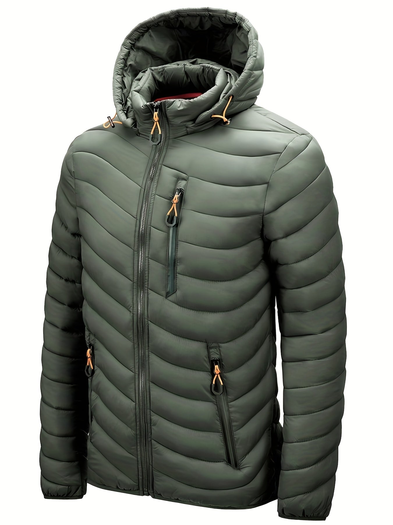 Men's Down Insulated Winter Jacket with Hood