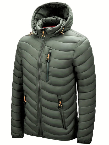 Men's Down Insulated Winter Jacket with Hood