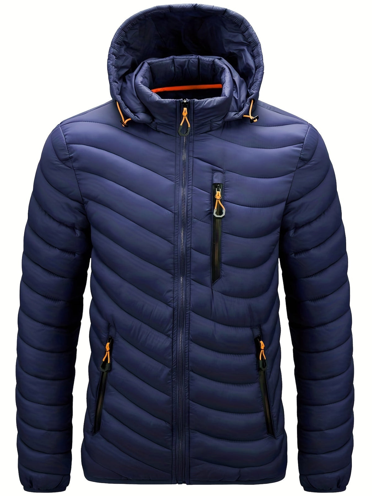 Men's Down Insulated Winter Jacket with Hood