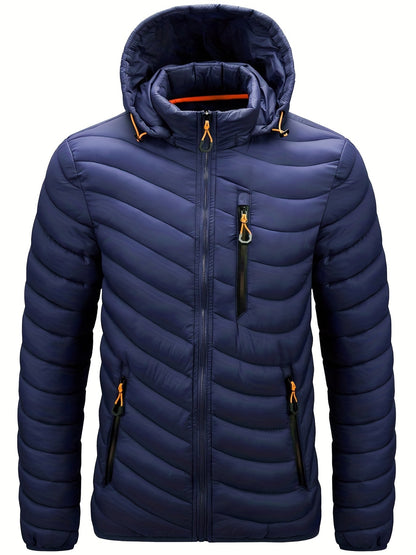Men's Down Insulated Winter Jacket with Hood