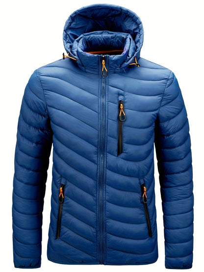 Men's Down Insulated Winter Jacket with Hood