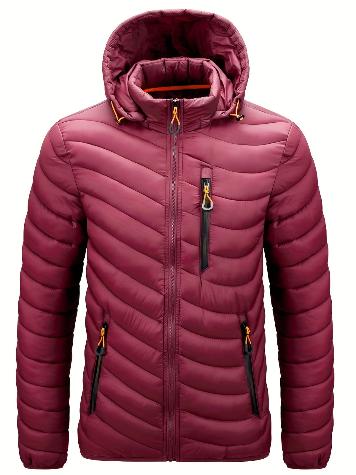 Men's Down Insulated Winter Jacket with Hood