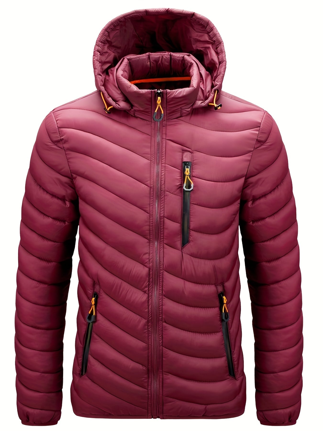 Men's Down Insulated Winter Jacket with Hood
