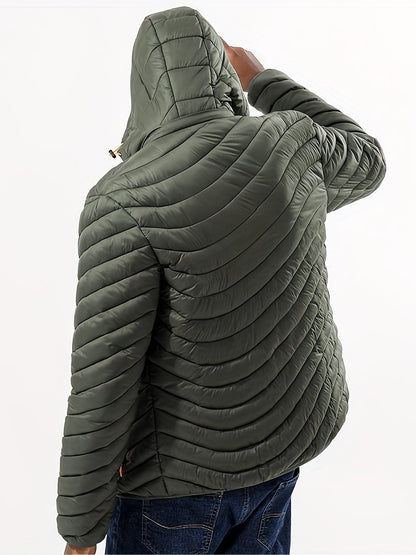 Men's Down Insulated Winter Jacket with Hood