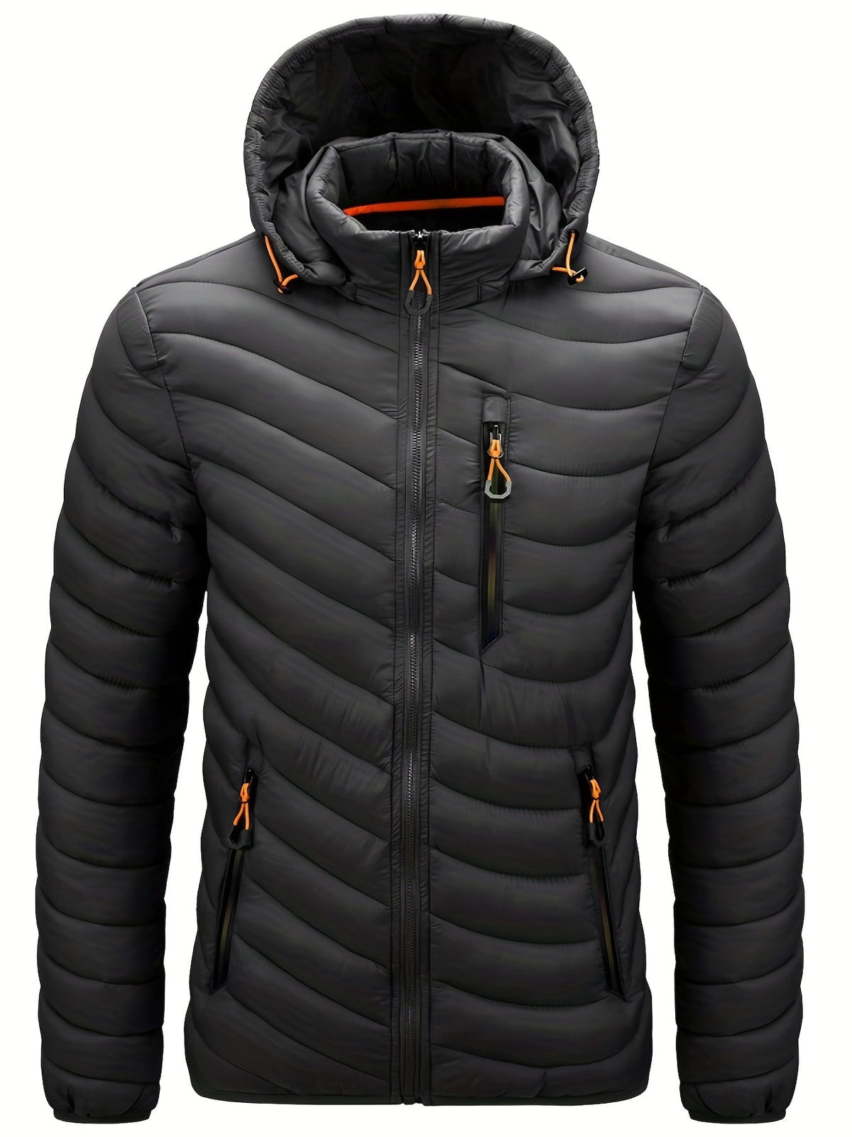 Men's Down Insulated Winter Jacket with Hood