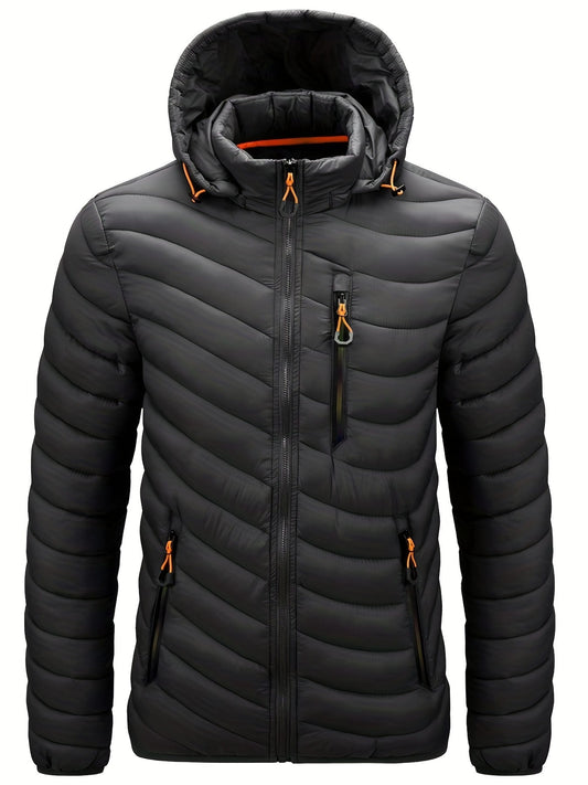 Men's Down Insulated Winter Jacket with Hood