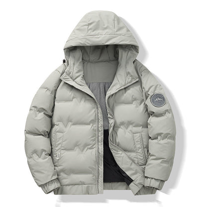 Men's Down Jacket with Adjustable Hood
