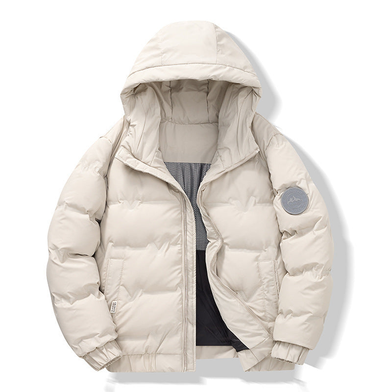 Men's Down Jacket with Adjustable Hood