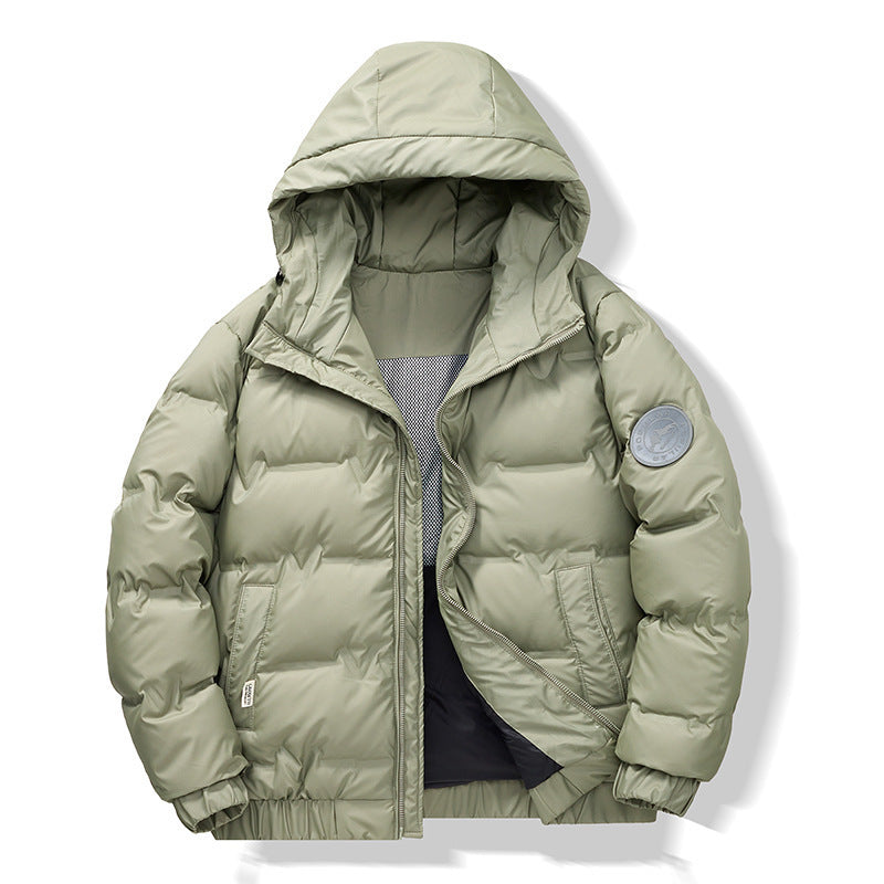 Men's Down Jacket with Adjustable Hood