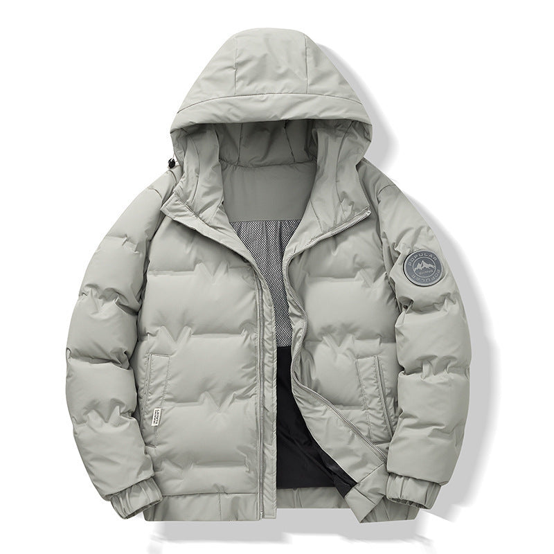 Men's Down Jacket with Adjustable Hood