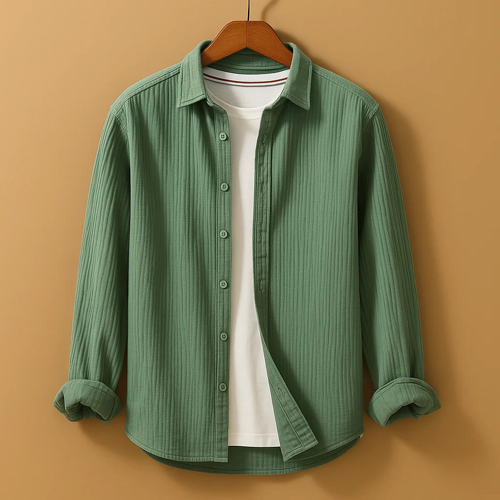 Men's Dress Shirt Classic Button-Down Long Sleeve