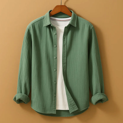 Men's Dress Shirt Classic Button-Down Long Sleeve