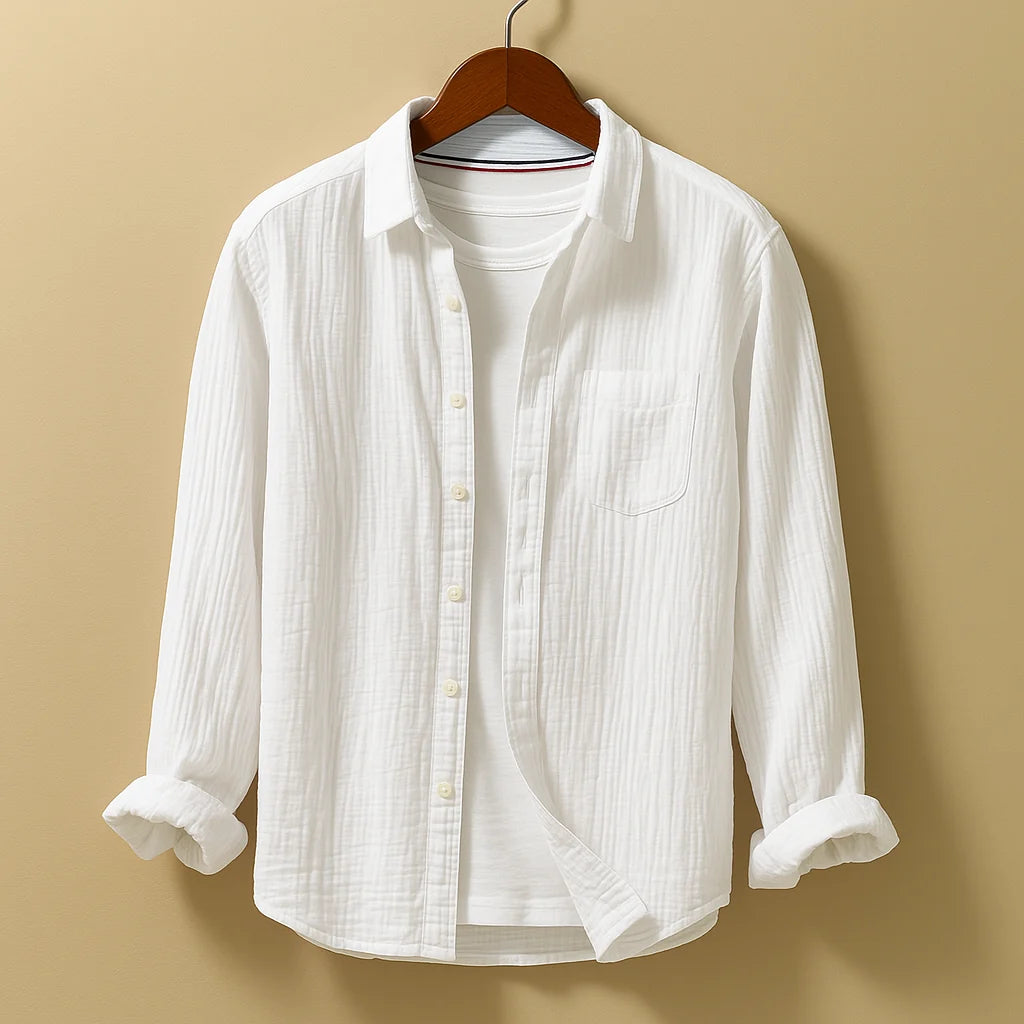 Men's Dress Shirt Classic Button-Down Long Sleeve