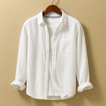 Men's Dress Shirt Classic Button-Down Long Sleeve