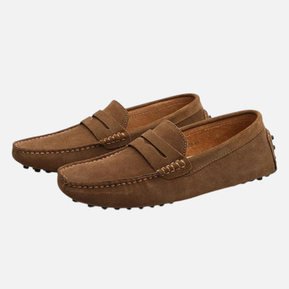 Men's Driving Moccasins with Suede Finish