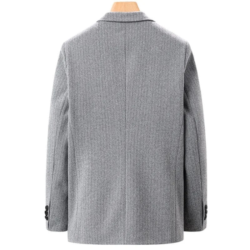 Men's Elegant Herringbone Jacket for Stylish Layering