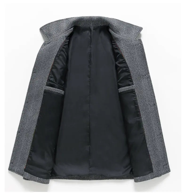 Men's Elegant Herringbone Jacket for Stylish Layering