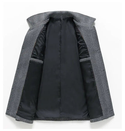 Men's Elegant Herringbone Jacket for Stylish Layering