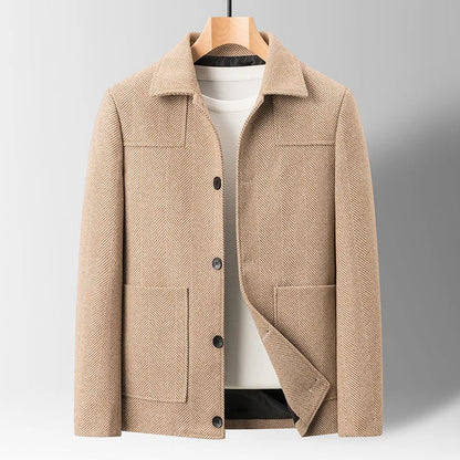 Men's Elegant Herringbone Jacket for Stylish Layering