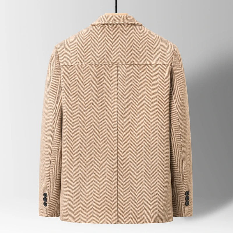 Men's Elegant Herringbone Jacket for Stylish Layering