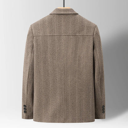 Men's Elegant Herringbone Jacket for Stylish Layering