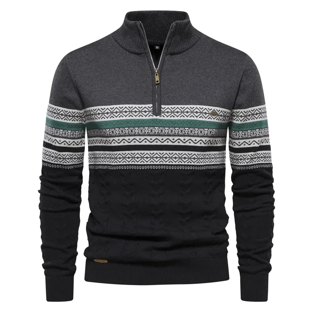 Men's Elegant Knit Sweater for Versatile Wear