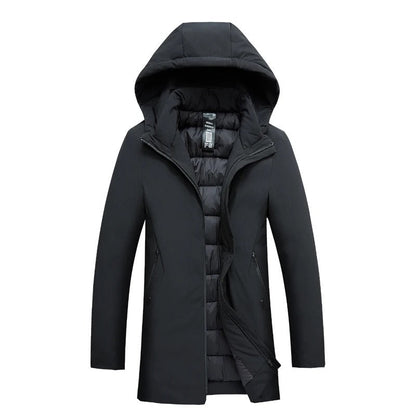 Men's Elegant Warm Winter Jacket with Hood