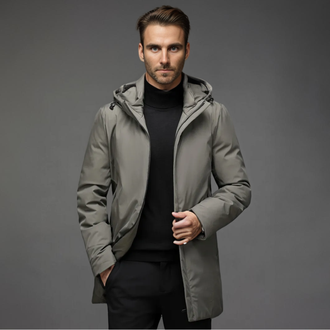 Men's Elegant Warm Winter Jacket with Hood