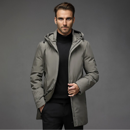 Men's Elegant Warm Winter Jacket with Hood