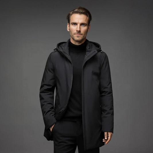 Men's Elegant Warm Winter Jacket with Hood
