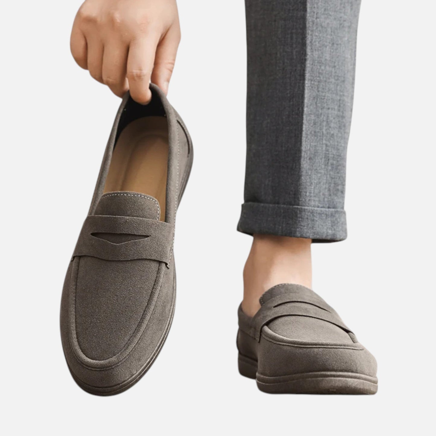 Men's Faux Suede Slip-On Loafers
