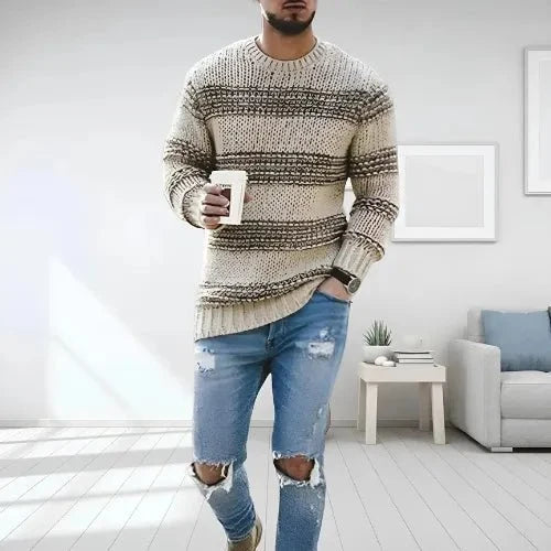 Men's Fine-Knit Sweater Elegant Design