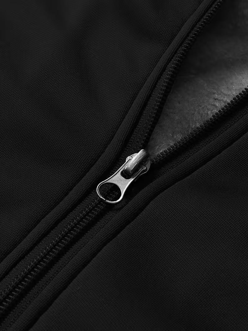 Men's Fleece Hooded Jacket with Zipper