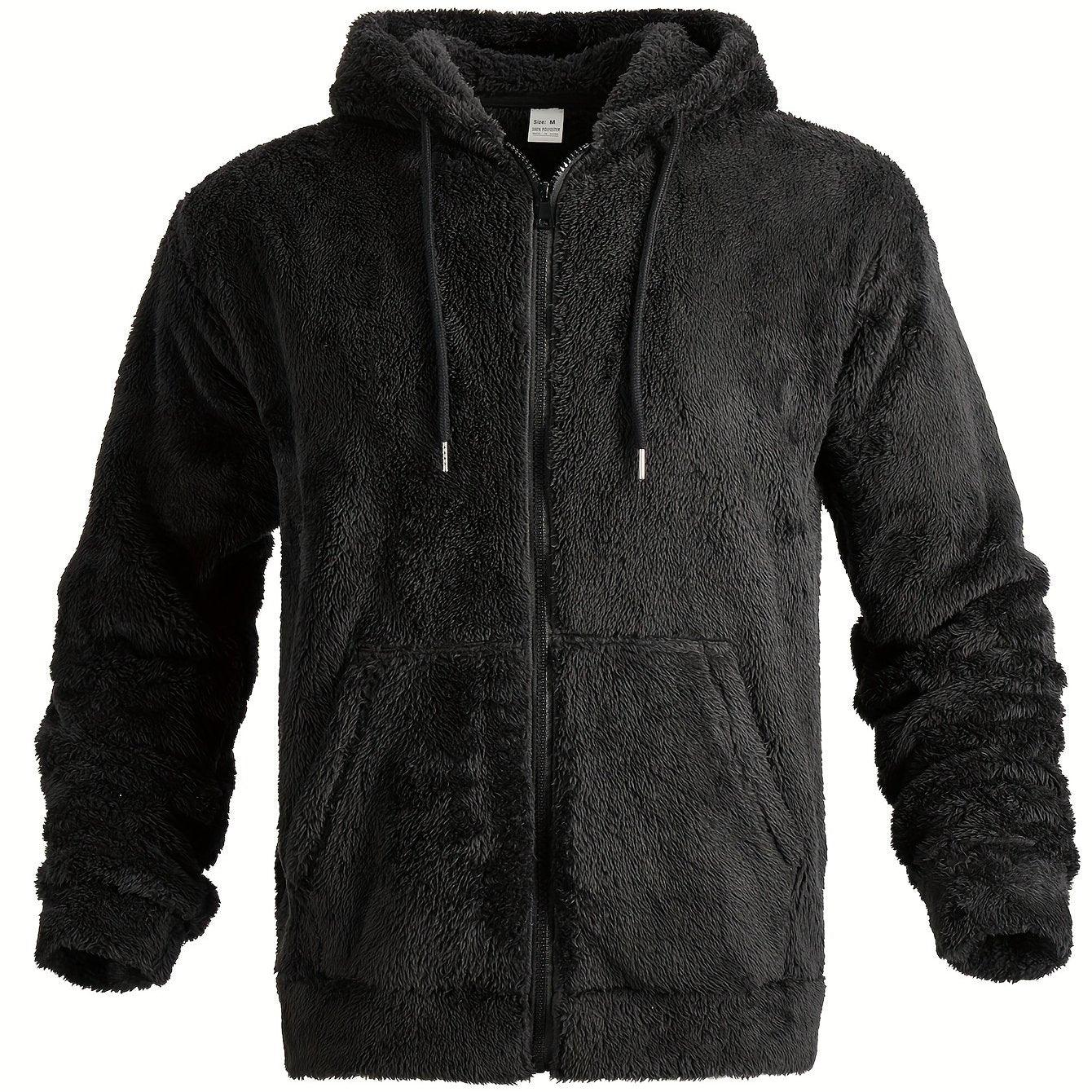 Men's Fleece Hoodie with Zipper and Hood