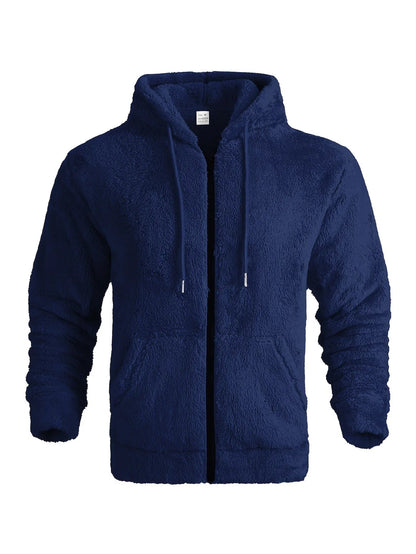 Men's Fleece Hoodie with Zipper and Hood