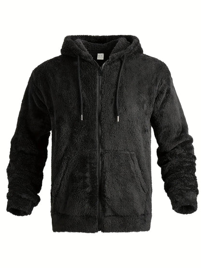 Men's Fleece Hoodie with Zipper and Hood