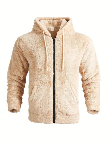 Men's Fleece Hoodie with Zipper and Hood