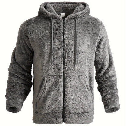 Men's Fleece Hoodie with Zipper and Hood