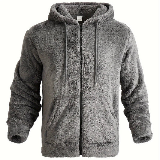 Men's Fleece Hoodie with Zipper and Hood