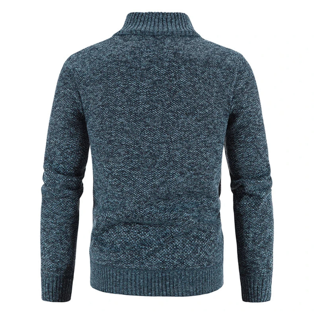 Men's Fleece Jacket Slim-Fit with Zipper for Winter Wear