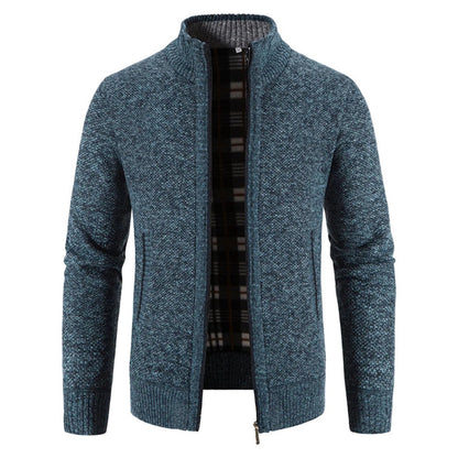 Men's Fleece Jacket Slim-Fit with Zipper for Winter Wear