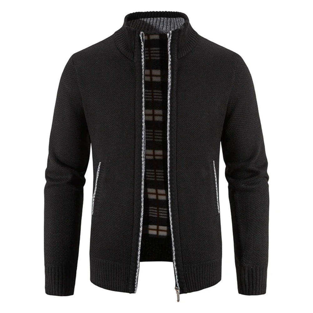 Men's Fleece Jacket Slim-Fit with Zipper for Winter Wear