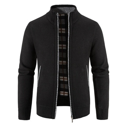 Men's Fleece Jacket Slim-Fit with Zipper for Winter Wear