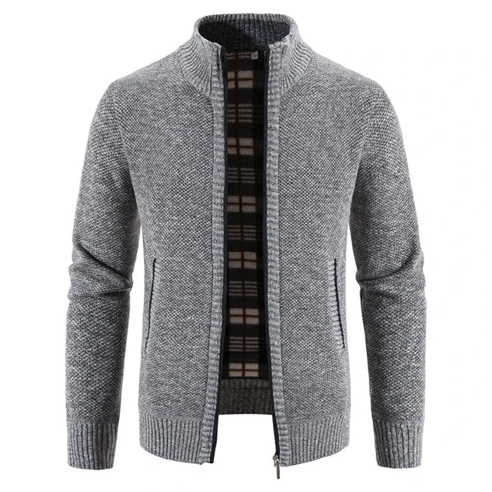 Men's Fleece Jacket Slim-Fit with Zipper for Winter Wear
