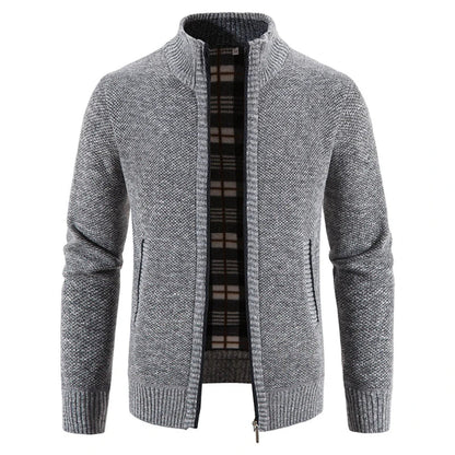 Men's Fleece Jacket Slim-Fit with Zipper for Winter Wear